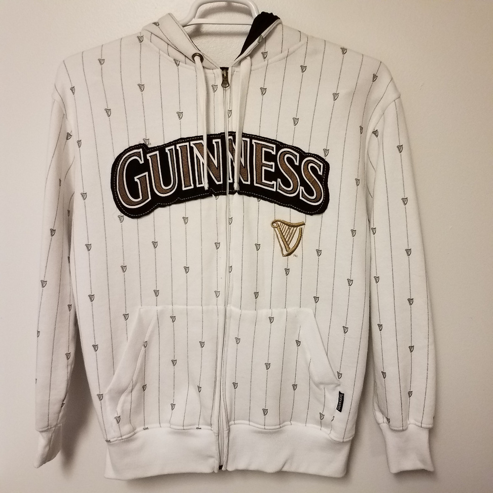 Guinness Hoodie Sweatshirt Size M Full Zip